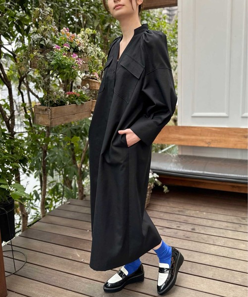 【セール】ツイルシャツワンピース（シャツワンピース）｜AVIE（アビィ）