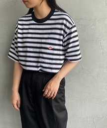 [DANTON/ダントン] ワンポイントロゴ ボーダーポケットTシャツ