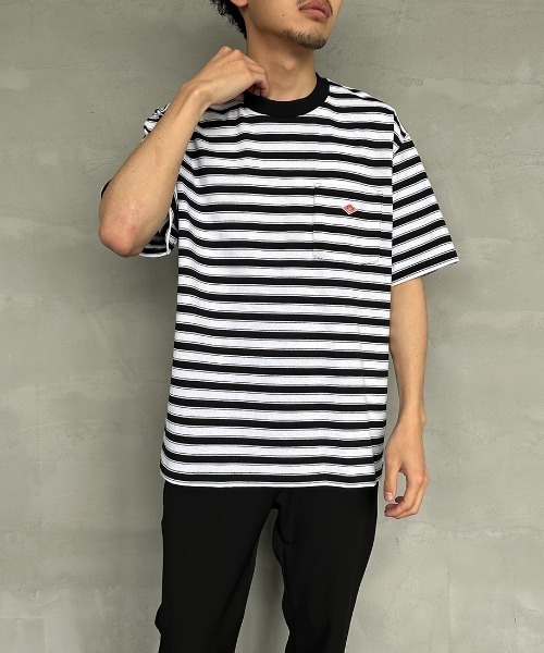楽天市場】[ ダントン ] DANTON ロゴ ポケット Tシャツ ボーダー