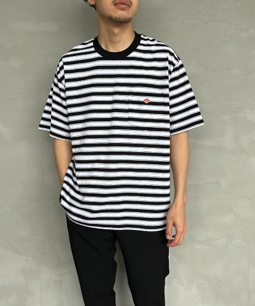 ダントン ] DANTON ロゴ ポケット Tシャツ ボーダー柄 （Tシャツ