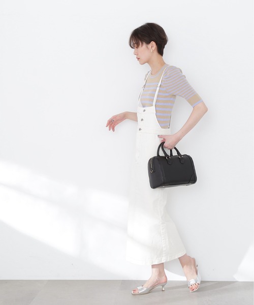 N.（N. Natural Beauty Basic）（エヌエヌナチュラルビューティーベーシック）の「◆パワショルボーダーニット（ニット/セーター・レディース・ブラック/ベージュ/イエロー・MEDIUM）」の18枚目の写真