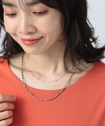 天然石2連ネックレス