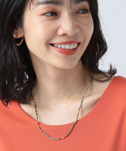 BAYFLOW（ベイフロー）の「天然石2連ネックレス（ネックレス・レディース・ホワイト/ブルー・FREE）」の7枚目の写真