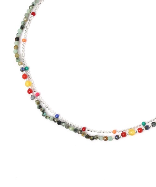 BAYFLOW（ベイフロー）の「天然石2連ネックレス（ネックレス・レディース・ホワイト/ブルー・FREE）」の10枚目の写真