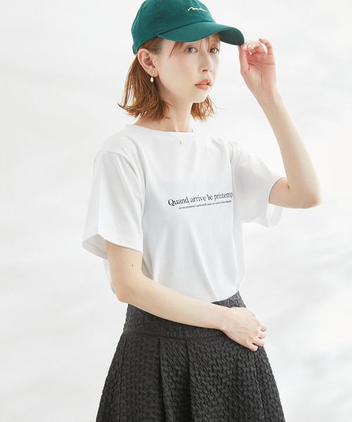 ROPE' PICNIC（ロペピクニック）の「RENU/Logo＆PhotoTシャツ（Tシャツ/カットソー・レディース・ホワイト系その他2/ブラック/ホワイト/ホワイト系その他・38）」の5枚目の写真