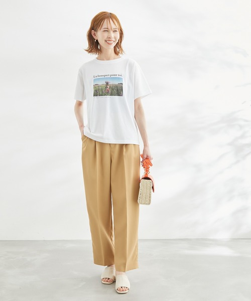 ROPE' PICNIC（ロペピクニック）の「RENU/Logo＆PhotoTシャツ（Tシャツ/カットソー・レディース・ホワイト系その他2/ブラック/ホワイト/ホワイト系その他・38）」の13枚目の写真