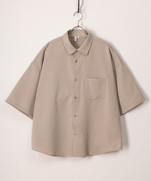 TRストレッチレギュラーカラーシャツ/トロミシャツ/ビッグシルエット/ユニセックス