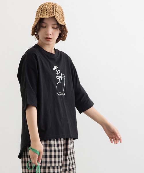 POU DOU DOU（プードゥドゥ）の「スカラップチューリップ透かし編みハット（ハット・レディース・ブラック/ベージュ・8）」の5枚目の写真