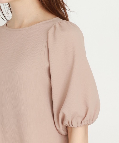 mysty woman（ミスティウーマン）の「【WEB限定】ふんわりパフスリーブブラウス 904489（シャツ/ブラウス・レディース・ブラック/ブルー/アイボリー/ライトベージュ・FREE）」の14枚目の写真