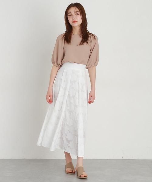 【美品】machatt パフスリーブブラウス 美品】 マチャット ドッキングパフスリーブ ブラウス F バイ