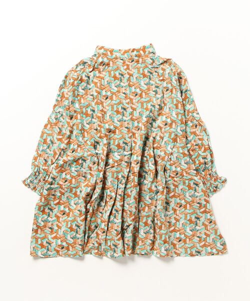 sandy（サンディー）の「sandy/プリントスタンドカラータックブラウス（シャツ/ブラウス・レディース・ブルーグリーン/レッド/カーキ/グリーン・FREE）」の5枚目の写真