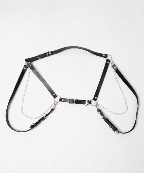 WEGO（ウィゴー）の「WEGO/【一部店限定】2WAYメタルモチーフハーネス（サスペンダー・レディース・ホワイト/ブラック・FREE）」の12枚目の写真