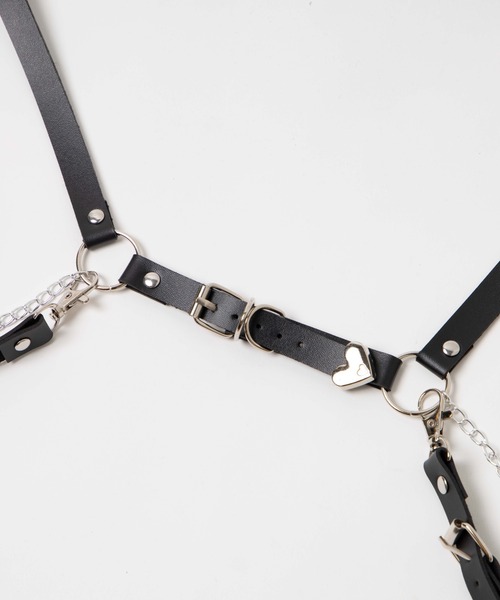 WEGO（ウィゴー）の「WEGO/【一部店限定】2WAYメタルモチーフハーネス（サスペンダー・レディース・ホワイト/ブラック・FREE）」の11枚目の写真