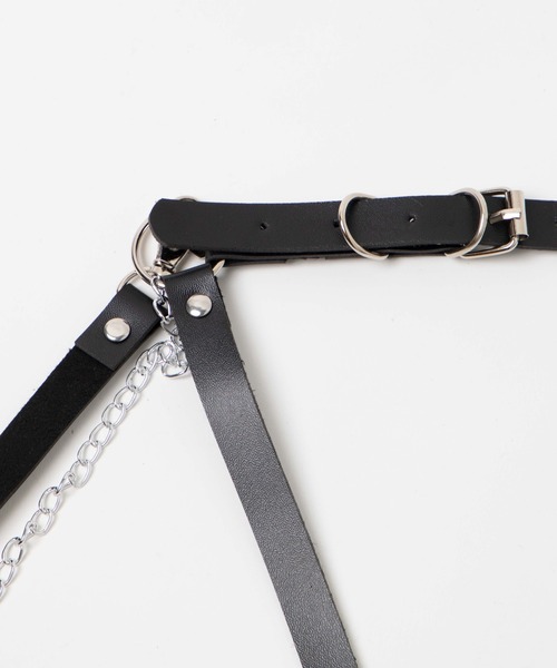 WEGO（ウィゴー）の「WEGO/【一部店限定】2WAYメタルモチーフハーネス（サスペンダー・レディース・ホワイト/ブラック・FREE）」の8枚目の写真