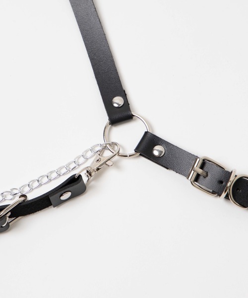 WEGO（ウィゴー）の「WEGO/【一部店限定】2WAYメタルモチーフハーネス（サスペンダー・レディース・ホワイト/ブラック・FREE）」の10枚目の写真