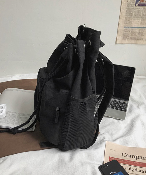 c.u.l(シーユーエル)の「ユニセックス 巾着キャンバスリュック バックパック cula627(バックパック/リュック・レディース・ブラック/ホワイト・FREE)」の21枚目の写真