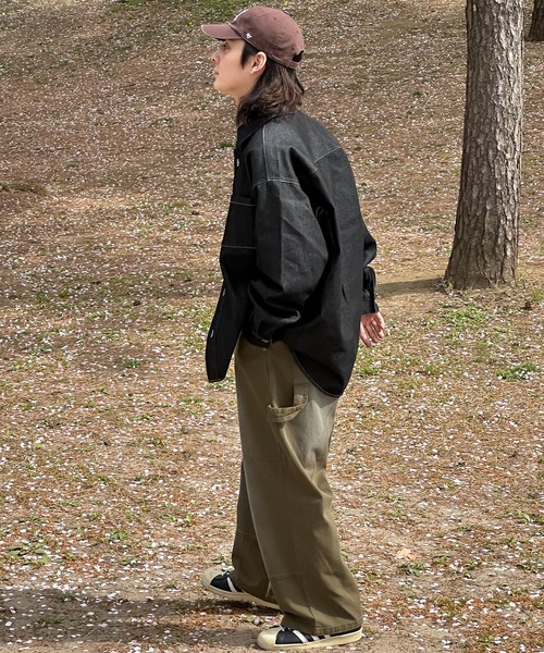 kutir（クティール）の「ビックシルエットデニムシャツ（シャツ/ブラウス・メンズ・インディゴブルー/ブラック・MEDIUM/LARGE）」の21枚目の写真