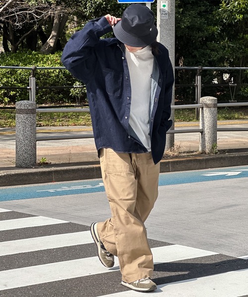 kutir（クティール）の「ビックシルエットデニムシャツ（シャツ/ブラウス・メンズ・インディゴブルー/ブラック・MEDIUM/LARGE）」の8枚目の写真