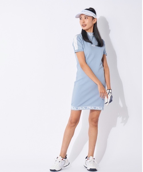 FILA GOLF（フィラゴルフ ）の「【FILA GOLF:フィラゴルフ】レディースワンピース　ゴルフ（ワンピース・レディース・ライム/ブラック/ブルー/ピンク・LARGE/MEDIUM/SMALL）」の4枚目の写真