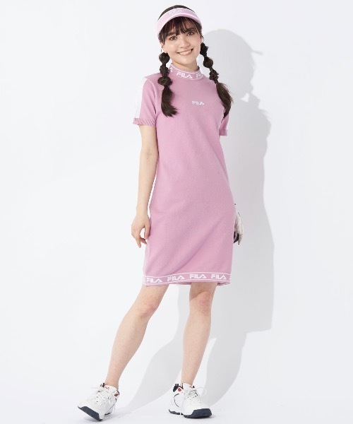 FILA GOLF（フィラゴルフ ）の「【FILA GOLF:フィラゴルフ】レディースワンピース　ゴルフ（ワンピース・レディース・ライム/ブラック/ブルー/ピンク・LARGE/MEDIUM/SMALL）」の14枚目の写真