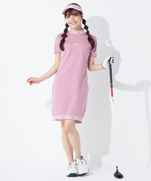 FILA GOLF（フィラゴルフ ）の「【FILA GOLF:フィラゴルフ】レディースワンピース　ゴルフ（ワンピース・レディース・ライム/ブラック/ブルー/ピンク・LARGE/MEDIUM/SMALL）」の12枚目の写真