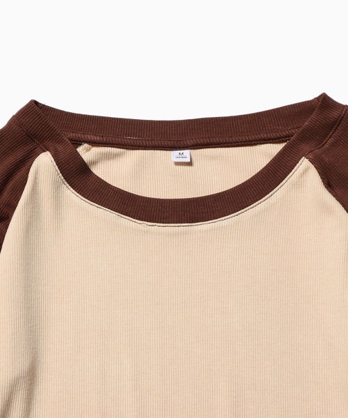 ROOPTOKYO(ループトウキョウ)の「Raglan long sleeve Tshirt/ラグランロングスリーブTシャツ(Tシャツ/カットソー・レディース・ホワイト/ブラウン/グレー・S/M/L)」の5枚目の写真