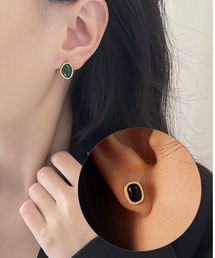 瑪瑙デザインピアス