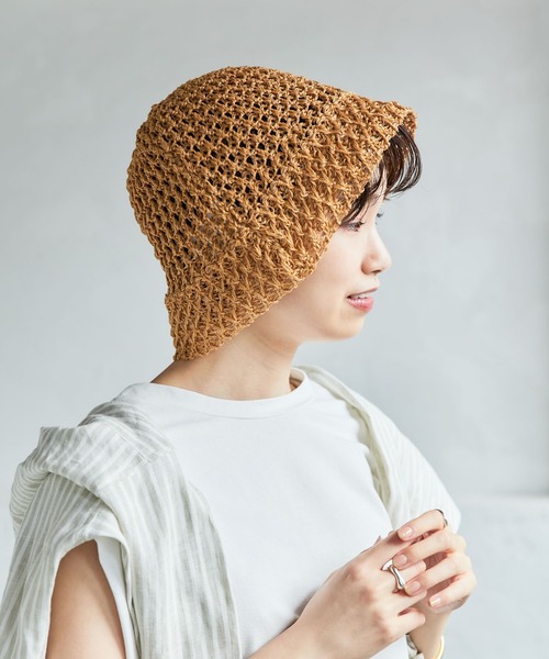 URBAN RESEARCH（アーバンリサーチ）の「細編みベルハット（ハット・レディース・ブラック/ベージュ・-）」の8枚目の写真