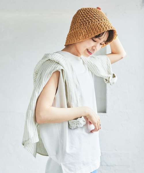 URBAN RESEARCH（アーバンリサーチ）の「細編みベルハット（ハット・レディース・ブラック/ベージュ・-）」の7枚目の写真