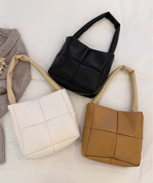 Chick(チック)の「▲キルティングハンドバック(ハンドバッグ・レディース・ホワイト/ブラック/キャメル・FREE)」の9枚目の写真