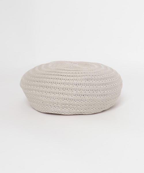 SMELLY（スメリー）の「スカシアミベレー（ハンチング/ベレー帽・レディース・アイボリー/ブラック・-）」の6枚目の写真