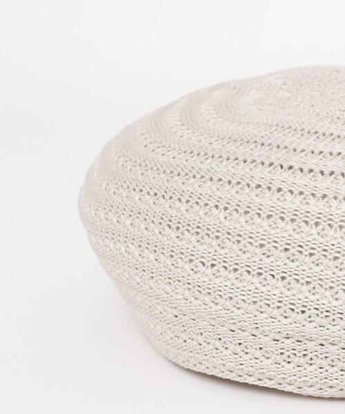 SMELLY（スメリー）の「スカシアミベレー（ハンチング/ベレー帽・レディース・アイボリー/ブラック・-）」の7枚目の写真