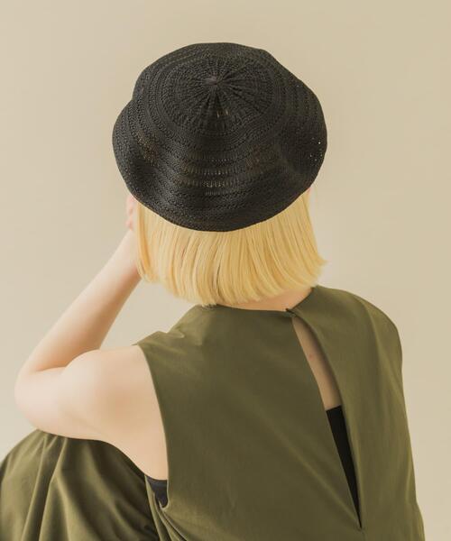 SMELLY（スメリー）の「スカシアミベレー（ハンチング/ベレー帽・レディース・アイボリー/ブラック・-）」の10枚目の写真