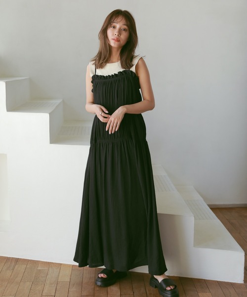 N WITH.（エヌウィズ）の「【2WAY】リブニットタンクトップ（ニット/セーター・レディース・レモンイエロー/オフホワイト/オレンジ・FREE）」の8枚目の写真