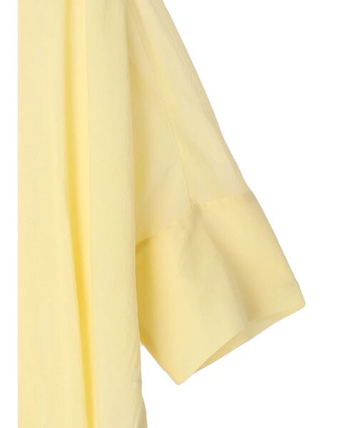 AMERICAN HOLIC（アメリカンホリック）の「バックギャザーVネックシアーシャツ（シャツ/ブラウス・レディース・オフホワイト/ライトイエロー/ブルーグリーン/ブラック/キャメル・L/M）」の12枚目の写真