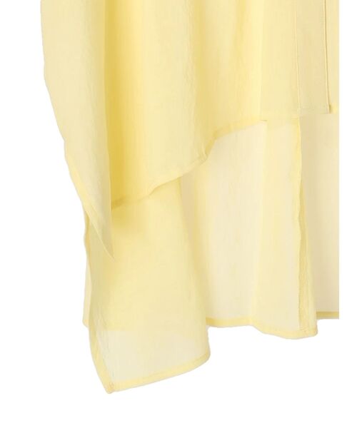 AMERICAN HOLIC（アメリカンホリック）の「バックギャザーVネックシアーシャツ（シャツ/ブラウス・レディース・オフホワイト/ライトイエロー/ブルーグリーン/ブラック/キャメル・L/M）」の11枚目の写真