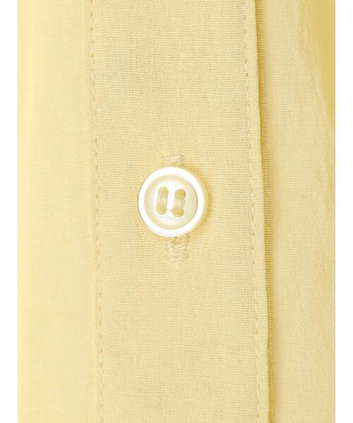 AMERICAN HOLIC（アメリカンホリック）の「バックギャザーVネックシアーシャツ（シャツ/ブラウス・レディース・オフホワイト/ライトイエロー/ブルーグリーン/ブラック/キャメル・L/M）」の9枚目の写真