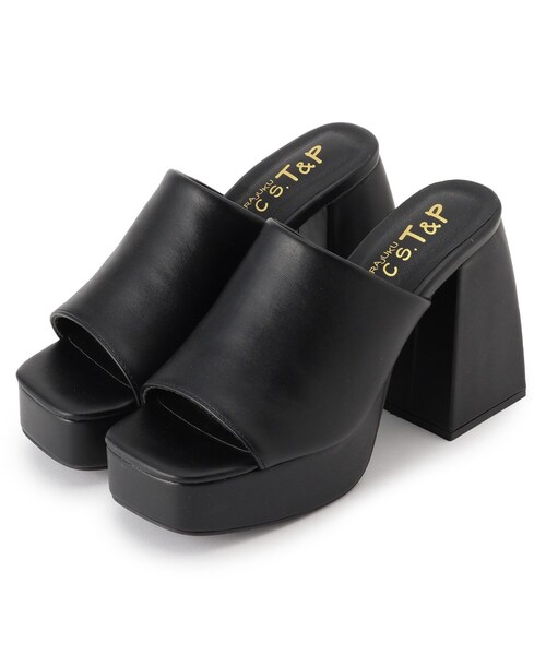 cs T&P(シーエスティーアンドピー)の「厚底サボサンダル(サンダル・レディース・アイボリー/ブラック・M/LL/S/L)」の4枚目の写真