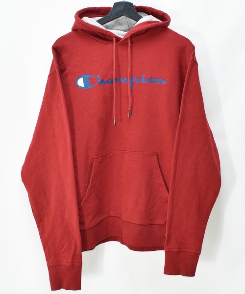 Champion(チャンピオン)の「【ヴィンテージ古着】Champion / チャンピオン ロゴ スウェットパーカー(パーカー・メンズ・レッド・MEDIUM)」の1枚目の写真