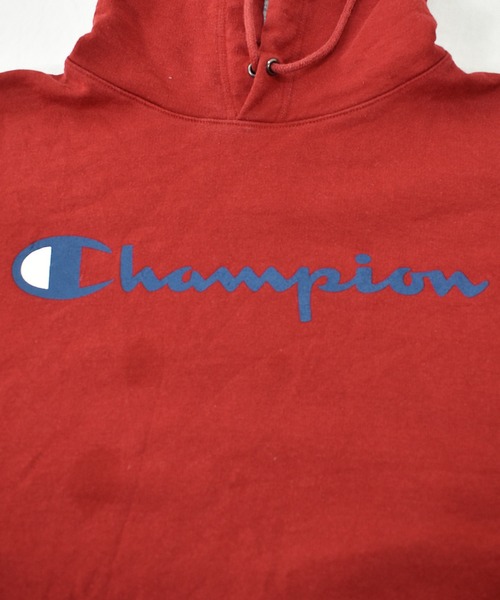 Champion(チャンピオン)の「【ヴィンテージ古着】Champion / チャンピオン ロゴ スウェットパーカー(パーカー・メンズ・レッド・MEDIUM)」の2枚目の写真