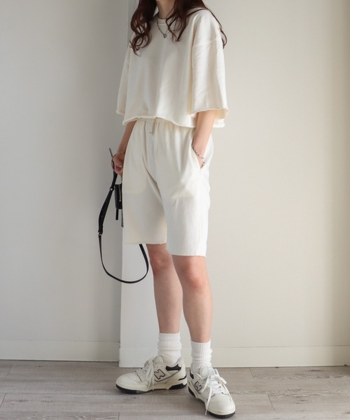 COURO(コウロ)の「カットオフライトスウェットショートパンツ(その他パンツ・レディース・ブラック/アイボリー/ダークグリーン/杢グレー/レッド/パープル/ミント/オレンジ/ロイヤルブルー/イエロー・M/L)」の15枚目の写真