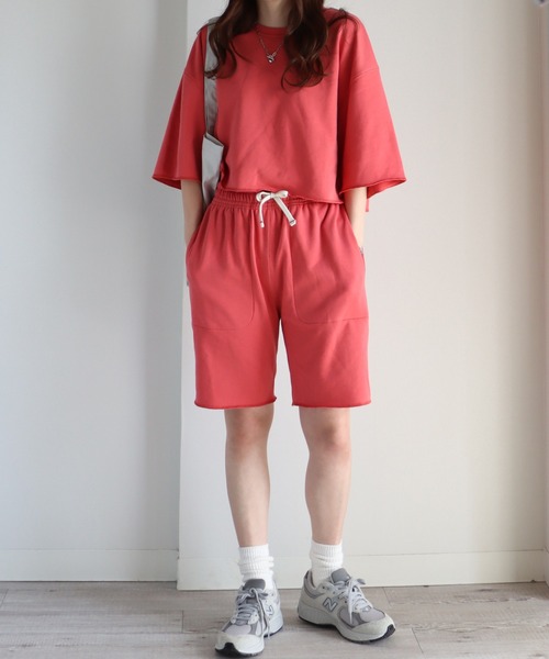 COURO(コウロ)の「カットオフライトスウェットショートパンツ(その他パンツ・レディース・ブラック/アイボリー/ダークグリーン/杢グレー/レッド/パープル/ミント/オレンジ/ロイヤルブルー/イエロー・M/L)」の14枚目の写真