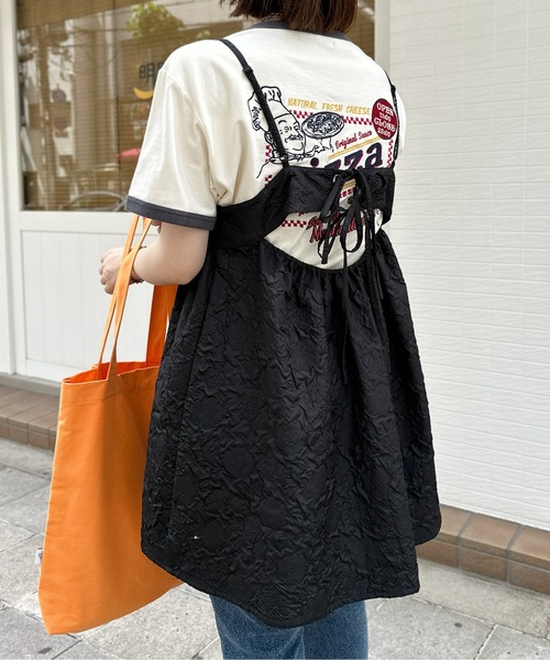 CPCM(シーピーシーエム)の「大柄エンボスチュニックキャミブラウス(シャツ/ブラウス・レディース・ベージュ/ブラック/オフホワイト/ブラック系その他・FREE)」の13枚目の写真