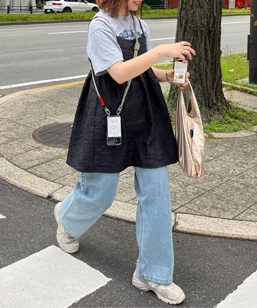 CPCM(シーピーシーエム)の「大柄エンボスチュニックキャミブラウス(シャツ/ブラウス・レディース・ベージュ/ブラック/オフホワイト/ブラック系その他・FREE)」の9枚目の写真