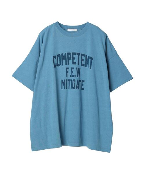 Green　Parks（グリーンパークス）の「カレッジロゴ半袖チュニック（チュニック・レディース・ホワイト/ブラウン/ダークグレー/サックスブルー・FREE）」の16枚目の写真