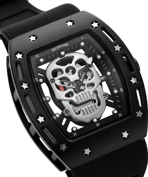 SONNE(ゾンネ)の「SONNE/ゾンネ S160 腕時計 SO-S160BKBKSV メンズ(アナログ腕時計・メンズ・シルバー・FREE)」の2枚目の写真