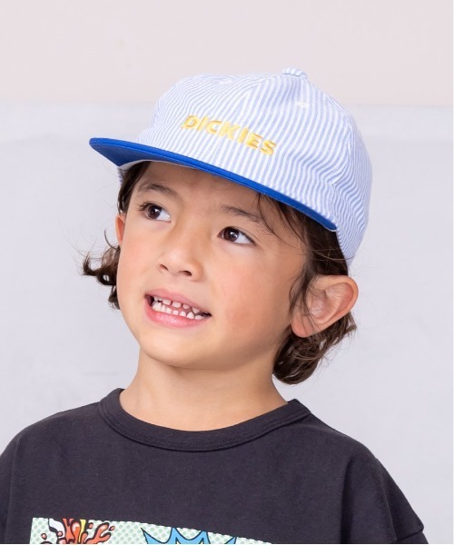 Dickies(ディッキーズ)の「【Dickies】別注KIDSストライプCAP(キャップ・キッズ・ブルー/グリーン・54)」の5枚目の写真