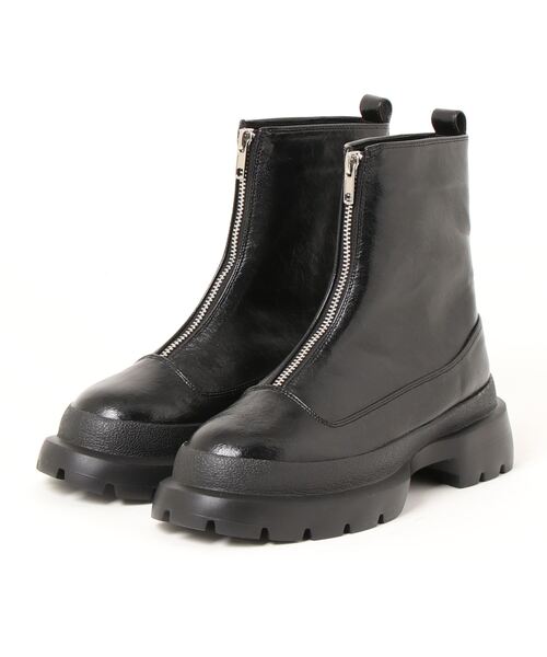 Casselini（キャセリーニ）の「センターファスナーショートブーツ（ブーツ・レディース・ブラック・MEDIUM/LARGE）」の6枚目の写真