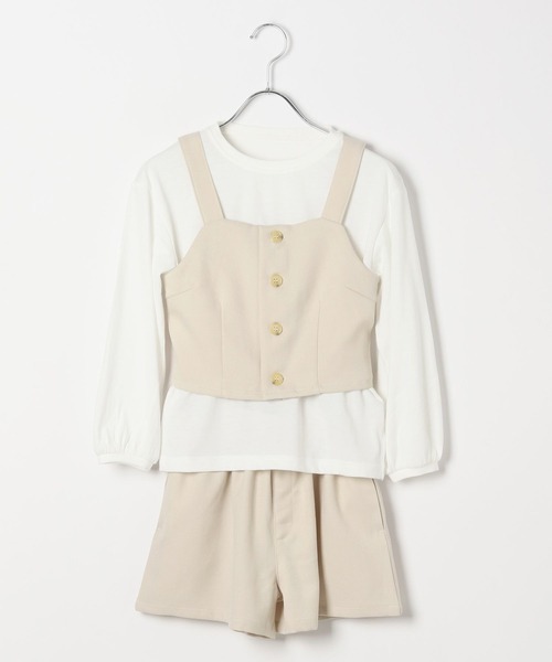 GLOBAL WORK（グローバルワーク）の「3SETビスチェセットアップ/966390（ワンピース・キッズ・チェック/グレイッシュベージュ・100cm/110cm/120cm/130cm/140cm/150cm/160cm）」の16枚目の写真