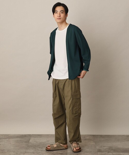 THE SHOP TK (ザ ショップ ティーケー )の「◆【カーディガン+Tシャツ 2枚セットアイテム】接触冷感アンサンブルカーディガン(カーディガン/ボレロ・メンズ・ブラック/ブルー/グリーン/ベージュ・02/03/04)」の11枚目の写真